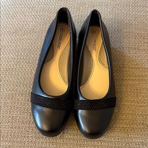 Cherokee Black Women's Flats with Embellished Strap